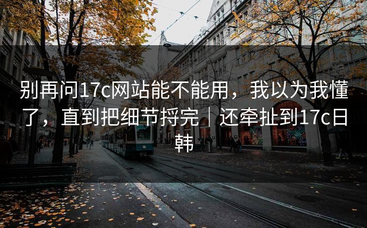 别再问17c网站能不能用,我以为我懂了,直到把细节捋完|还牵扯到17c日韩 第1张 别再问17c网站能不能用,我以为我懂了,直到把细节捋完|还牵扯到17c日韩 第1张