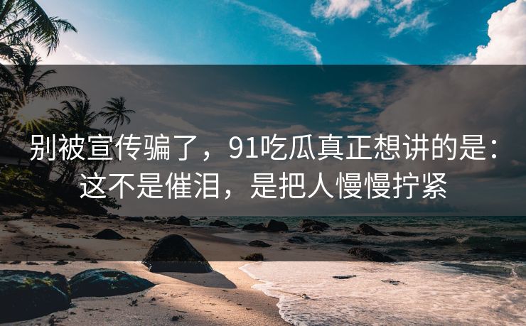 别被宣传骗了,91吃瓜真正想讲的是:这不是催泪,是把人慢慢拧紧 第1张 别被宣传骗了,91吃瓜真正想讲的是:这不是催泪,是把人慢慢拧紧 第1张